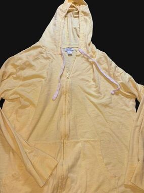 Old Navy Light Yellow Zip-Up Hoodie